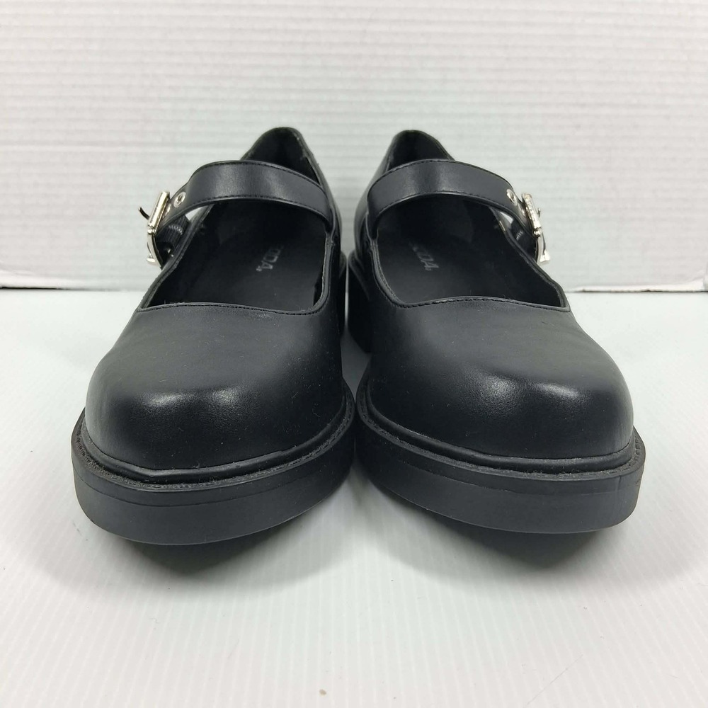 Soda Bonito-S Black Mary Jane Chunky Platform Block Heel Buckle Y2K Womens 10 - Picture 3 of 7